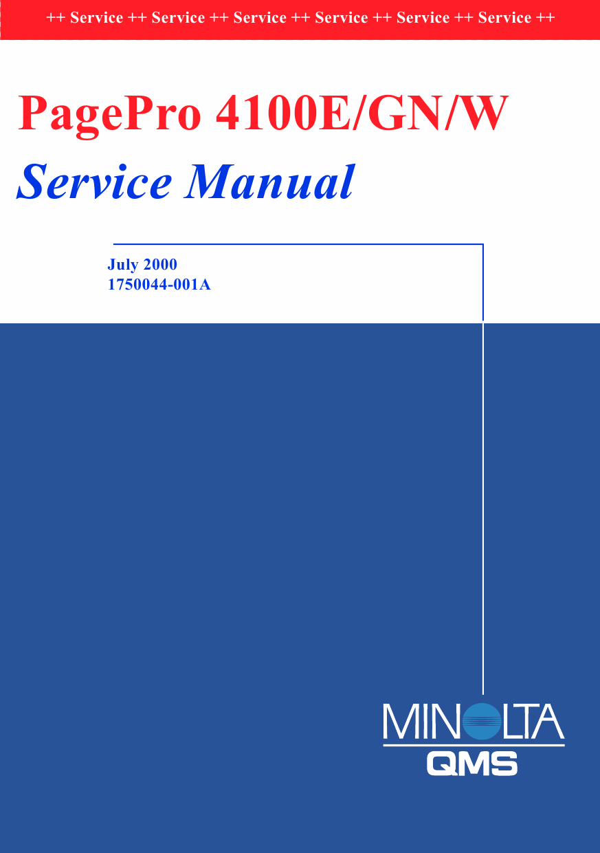Konica-Minolta pagepro 4100E Parts Manual-1